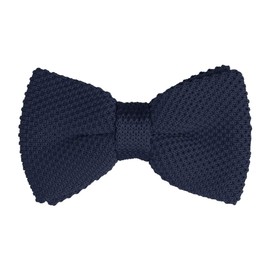 Allegra K Knit Bowtie, Bowtie Ribbon, Wedding, Graduation, Adjustable, Men's, Women's, blue (navy blue)