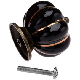 Mgoodoo 10 Pcs Black Ceramic Door Knobs for Cupboard Cupboard Dresser Drawer Kitchen Furniture Knob Vintage Style