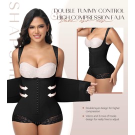 SHAPSHE Faja Body Shaper Moldeadoras de Cintura y Abdomen Fajas Colombians Stage 1/2/3 Postpartum Postparto para Mujer High Compression Garment Waist Corset Shapewear Tummy Tuck Girdle for Women