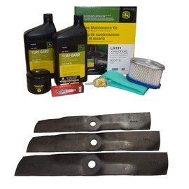 John Deere Original Equipment Model LX173 Maintenance Kit + Standard Blades, 48" Mower Deck