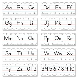 Creative Teaching Press Core Decor Traditional Manuscript Alphabet Line Bulletin Board (10170), Woodland Fun