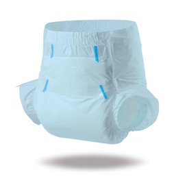 CutiePlusU Disposable Adult Diaper Heavy Absorption Dry Surface Adult Diapers All Night- Blue 10 Pieces