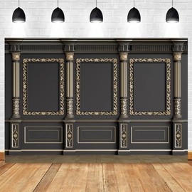 Classic Interior Vintage Wall Backdrop for Photography Interior Europe Frame Wall Carving Pattern Family Portrait Photoshoot Props (7x5ft)