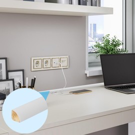 Art3d 4-Pack Wall Baseboard Molding Trim, 8 ft Each, Premium MDF Skirting Board, Paintable, Warp-Resistant & Durable, Easy DIY Installation for Home & Office- Total Length 32 ft (White 1)