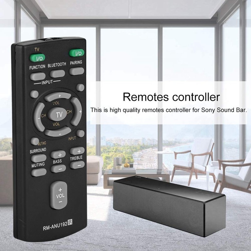 Remote Control, Black ABS Sound Bar Remote Control Replacement for