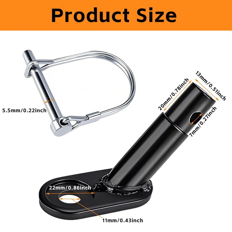 Universal Bike Trailer Hitch Coupler Kit - Steel Bicycle Connector
