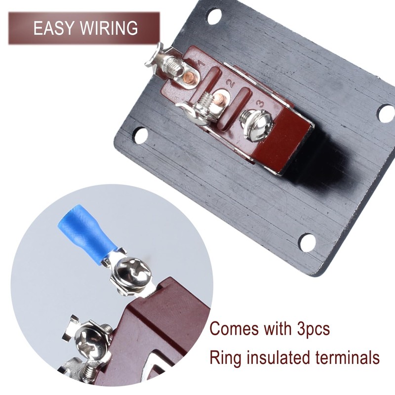 DMWD Waterproof Latching Toggle Switch ON-Off-ON 3Pin 3Position SPDT 30A