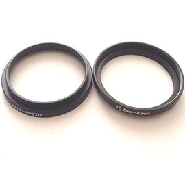 2x Metal 40.5mm To 43mm Step Up Rings Video Camera Lens Transfer 40.5-43mm Filter Aperture Connect-ing Adapter 40.5-43 Size Ring Photo Fix-Ing Connector Video Photograph Parts Screws Accessories