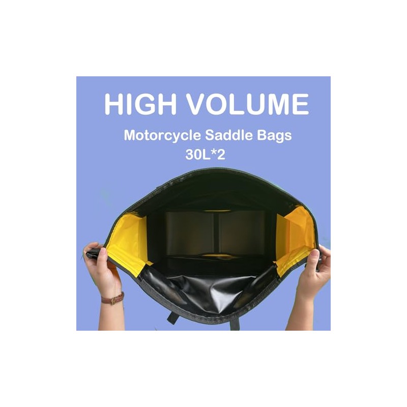 Motorcycle Saddle Bag 60L Waterproof Motorcycle Bag Bags Engine Side