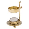 MaMeMi Incense Warmer with Brass Strainer Gold [Handmade, Adjustable Height