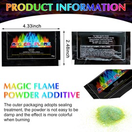 Magical Flames, Fire Colour Changing Powder, Mystica-Fire Sachets, Suitable for Indoor Fireplaces, Outdoor Campfires, Seaside, Gardens, 15PCS*10g