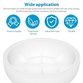 Silikonformen Gießformen Tablett, Silikonform Schale Obsttablett Epoxidharz Formen Groß Rund Tablett Gießformen Handgefertigte Silikonform Moulds für Basteln DIY-Projekt - 20x6.5cm