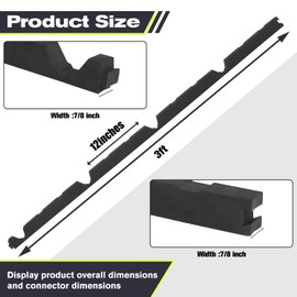 Swess 12in Outside Classic Rib Profile Foam Metal Roof Closure Strips, Panel Foam Closure Strips 12" Fit for Metal Roofing R Panels 3 FT Long Roof Sheets Seal Insulation(20 Pcs)