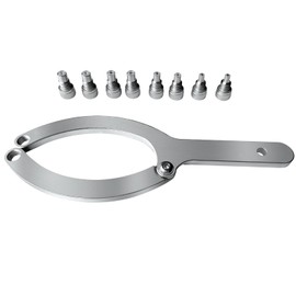 BZBMGMO Heavy Duty Adjustable Gland Nut Wrench/Hand Wrench Tool For Hydraulic Cylinders On Farm and Construction Equipment. Comes With 1/4" and 5/16" and 2/5" and 3/8" Pins