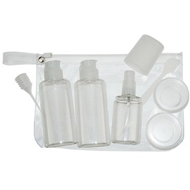 Travel Set Kosmetex with Bottles, Cans for Liquids And Creams In The Hand Luggage, Flight, Travel Set (8 Pieces)