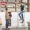 Hailo K20 3-Step Folding Ladder with Sturdy Steel Frame, 330
