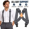 Men's Adjustable Elastic Suspenders 5cm Wide X-Back Pants Braces with