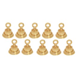 HANDTECHINDIA Set of Brass Plain 2 '' Bells Christmas Decoration Jingle Bell Sleigh Bell Jingle Bell Crafts Christmas décor Home décor Elephant décor Bells Musical Instrument Accessory. (10)