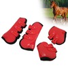 4pcs Horse Leg Guard PU Neoprene Front Hind Horse Tendon