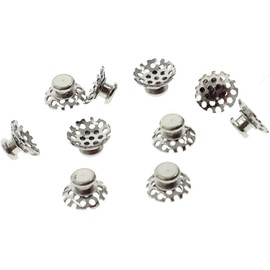 30 botones linguales dentales de metal ortodóntico (botones linuguales de base hueca - 30 piezas)