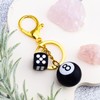 Uerifr Cool 8 Ball Dice Keychain Bag Charms for Handbags