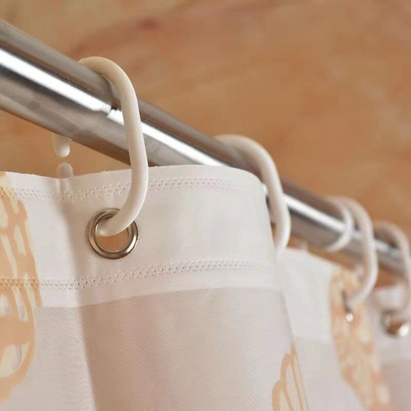 Cozyswan Elegant PEVA Bathroom Shower Curtain with Hooks (72 x