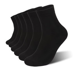 TUAN YUAN Bamboo Men Women sock Breathable Sock Quarter Thin Ankle High Sock Comfort Cool soft Sock 6 Pairs