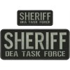 SHERIFF DEA TASK FORCE EMBROIDERY PATCH 10X4 AND 5X2 HOOK