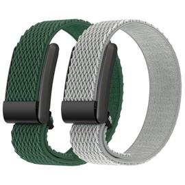 Gittos WHOOP 4.0 Soft Wristband with Stainless Steel Metal Buckle Pack of 2, Nylon