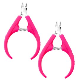 Gatuida 2Pcs Professional Cuticle Nipper Trimmer Durable Stainless Steel Nail Art Tool for Home Ergonomic Design for Comfortable Use for Nail Grooming