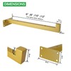 EZYDECOR Shelf Bracket 12 Inch Gold Shelf Brackets Wall Mounted