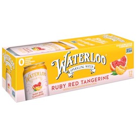 Waterloo Sparkling Water, Ruby Red Tangerine Naturally Flavored, 12 Fl Oz Cans (Pack of 12) – Zero Calories and Zero Sugar or Sweeteners of Any Kind