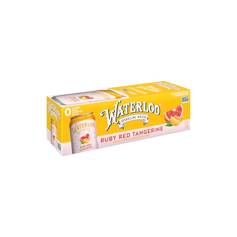 Waterloo Sparkling Water, Ruby Red Tangerine Naturally Flavored, 12 Fl