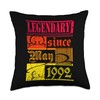 30th Birthday Legendary since May 1992 Vintage Retro Throw Pillow
