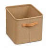 Foldable Fabric Clothes Storage Box with Handle, Gray Wardrobe Organizer