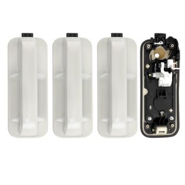 maXpeedingrods Door Handle Set Front Rear Pearl White For Ford F150 Pick up Duty FL3Z1522405AA