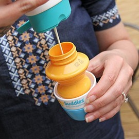 DUO BG Solar Buddies Refillable Roll On Sponge Applicator For Kids, Adults, Families, Travel Size Holds 100ml Travel Friendly for Sunscreen, Suncream 