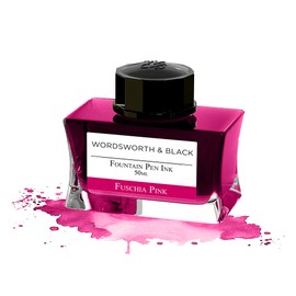 Wordsworth and Black Fountain Pen Ink Bottle (50 ml) Premium Luxury Edition, [Fuschia Pink] Fountain Pens Bottled Ink; Classic Designed Bottle Smooth Flow 50 ml