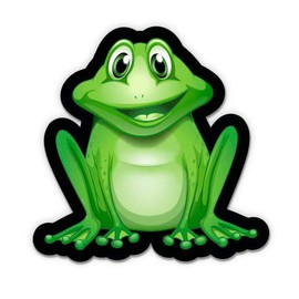 GT Graphics Cute Frog - Vinyl Sticker Waterproof Decal