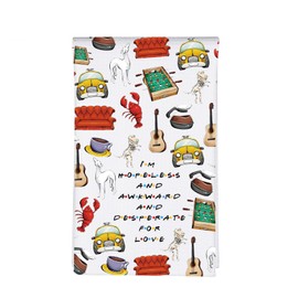 MBMSO F TV Show Towel for Kitchen F TV Show Gifts for F TV Show Lovers F TV Show Merch for TV Fans Dish Towel Friendship Gift (F TV Show TW)