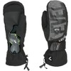 Level Fly Snowboard Mitttens with Wrist Guards (Black-Grey, Medium)