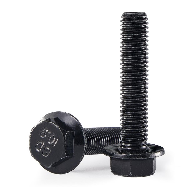Joamang M10 x 40mm 10Pcs Flanged Hex Head Bolts, M10