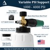 Foam Cannon for Pressure Washer, 1.1mm Orifice, 1000-4000 PSI, 1/4