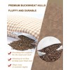 EDMILE Buckwheat Hull Pillow for Sleeping, Rectangle Buckwheat Neck Pillow,