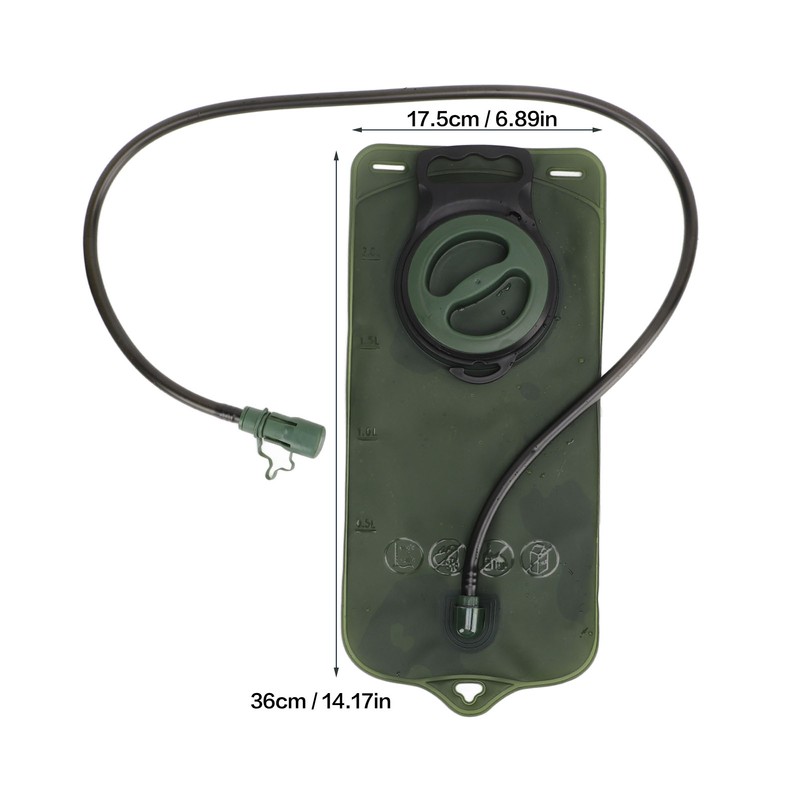 Hydration Bladder 2L Capacity TPU Foldable Portable Water Bladder for