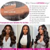 LAPONDAI 13x4 Body Wave Lace Front Wigs Human Hair 18