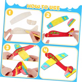 Alipis DIY Wood Planes Model Airplane Wood Planes DIY Balsa Wood Airplane Kits Handicraft Toy Plane Kids Painting Art Craft Supplies