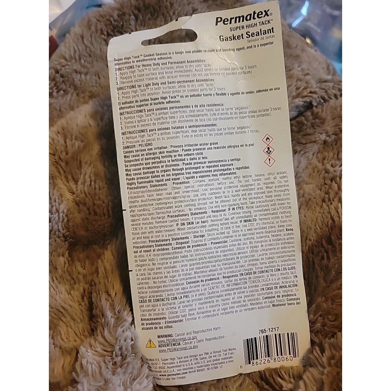 Permatex 80060 Super High Tack Gasket Sealant 1.75 fl Oz