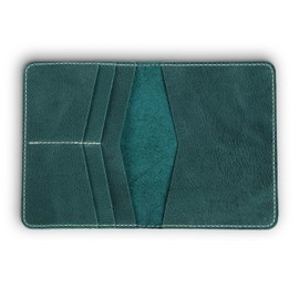 PEGAI Standard Full Grain Crazy Horse Leather Passport Holder | Custom Travel Passport Cover & Organizer | Handcrafted Leather Passport Wallet for Men and Women | Pike (Turqoise)