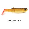 5 Anzuelos T-tail Wobbler Gusano Minnow Cebo Bass Biomimétic